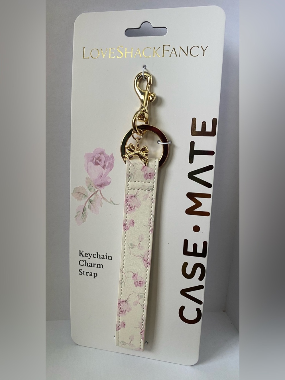 💗🔑 LoveShackFancy x Target Case-Mate Ribbon Rosa Flora Printed Keychain Strap 🔑💗 - Picture 3 of 5